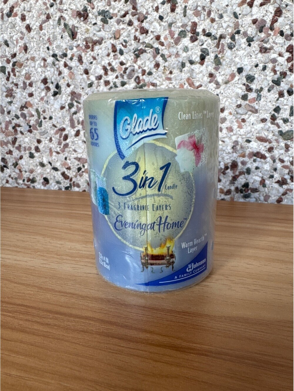 Glade 3 in 1 Candle Evening at Home Clean Linen Bath Salts Warm Hearth NOS 2002